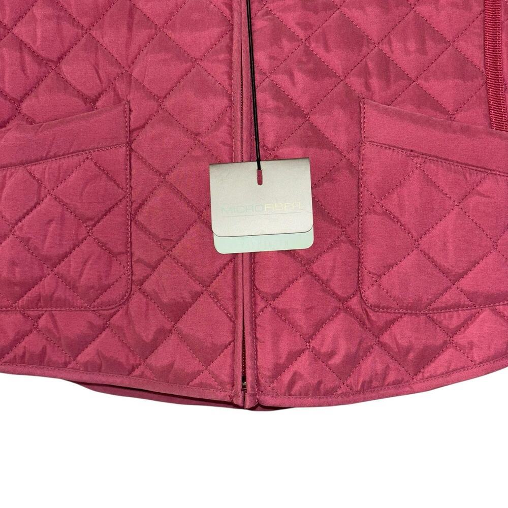 NWT Van Heusen Rose Pink Quilted Vest Women’s S Autumn Old Money Classic Casual - Picture 7 of 10